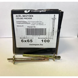 Beütőék acél 6x65 mm (100 db/doboz)