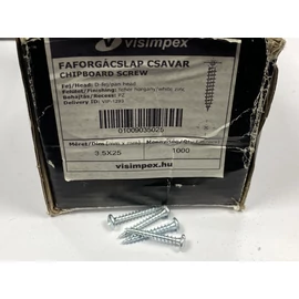 Faforgácslap csavar D-fejű horganyzott 3,5 x 25 mm