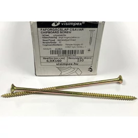 Faforgácslap csavar süllyesztett fejű, részmenetes 6 x 160 mm