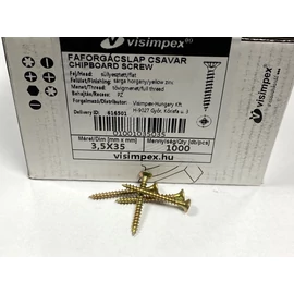 Faforgácslap csavar süllyesztett fejű, tövigmenetes 3,5 x 35 mm