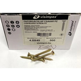 Faforgácslap csavar süllyesztett fejű, tövigmenetes 4 x 45 mm