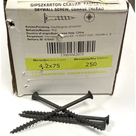Famenetű gipszkartoncsavar 4,2 x 75 mm 