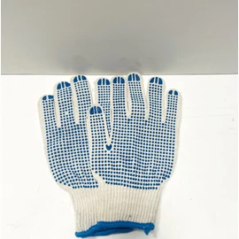 Kesztyű - cérna, csúszásmentes KÉK