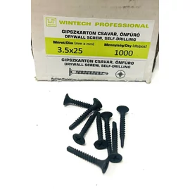 Fémmenetes önfúrós gipszkartoncsavar 3,5 x 25 mm 