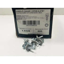 Sorolócsavar - horganyzott, önfúró + EPDM 4,8 x 25 mm
