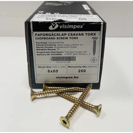 Faforgácslap csavar torx, süllyesztett fejű, tövigmenetes 5 x 100 mm