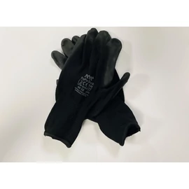 Kesztyű - fekete, precíziós, mártott tenyérrel (10-es méret)