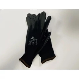 Kesztyű - fekete, precíziós, mártott tenyérrel  (9-es méret)