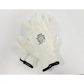 Kesztyű - fehér, precíziós, mártott tenyérrel (10-es méret)
