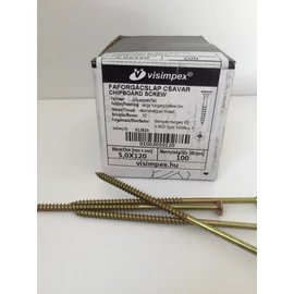 Faforgácslap csavar süllyesztett fejű, részmenetes 5 x 120 mm