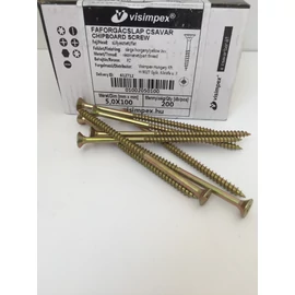 Faforgácslap csavar süllyesztett fejű, részmenetes 5 x 100 mm