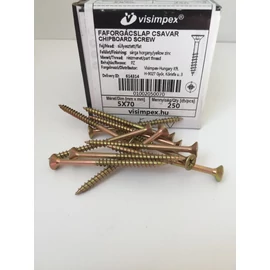 Faforgácslap csavar süllyesztett fejű, részmenetes 5 x  70 mm