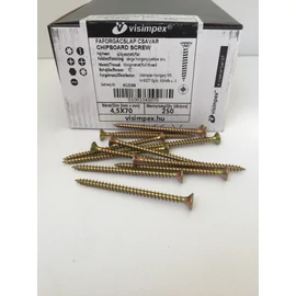 Faforgácslap csavar süllyesztett fejű, tövigmenetes 4,5 x 70 mm