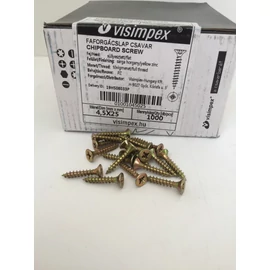 Faforgácslap csavar süllyesztett fejű, tövigmenetes 4,5 x 25 mm