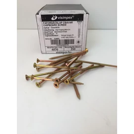 Faforgácslap csavar süllyesztett fejű, részmenetes 4 x 70 mm