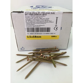 Faforgácslap csavar süllyesztett fejű, tövigmenetes 3,5 x 60 mm