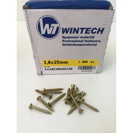 Faforgácslap csavar süllyesztett fejű, tövigmenetes 3 x 25 mm