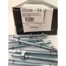 Alapcsavar horganyzott  M8 x 115 mm