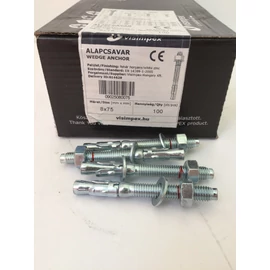 Alapcsavar horganyzott  M8 x  75 mm
