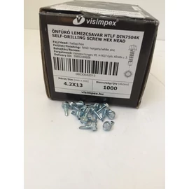 Lemezcsavar- Hatlapfejű önfúrós 4,2 x 13 mm