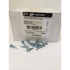 Lemezcsavar- Hatlapfejű önfúrós 4,2 x 19 mm
