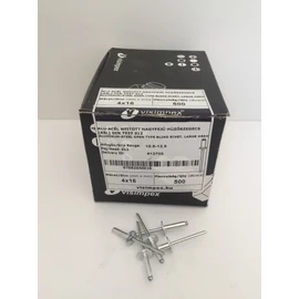 Popszegecs - alu-acél, nyitott félgömbfej 4 x 16 mm