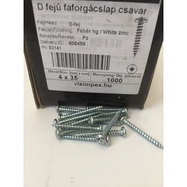 Faforgácslap csavar D-fejű horganyzott 4 x 35 mm
