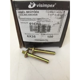 Beütőék acél 6x40(35) mm (100 db/doboz)