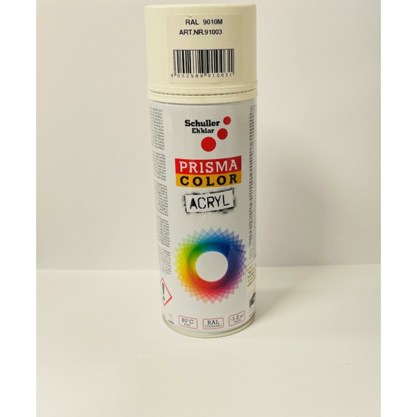 Schuller Prisma Color akril spray RAL 9010M (matt fehér), 400 ml