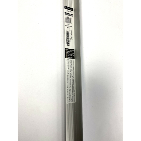 Élvédő sarokhoz - Profilplast alu matt ezüst  20 mm x 2,75  m