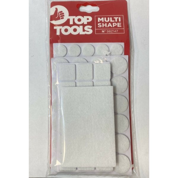 Bútorcsúsztató filckészlet - Top Tools (fehér) 106 db-os